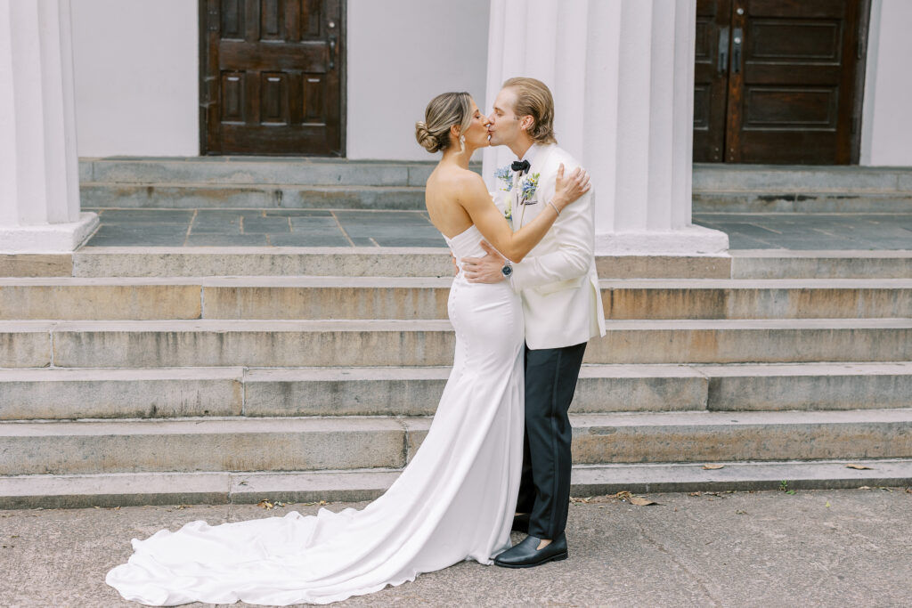 bride and groom first look