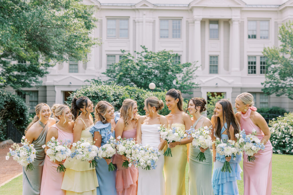 bride and bridesmaids