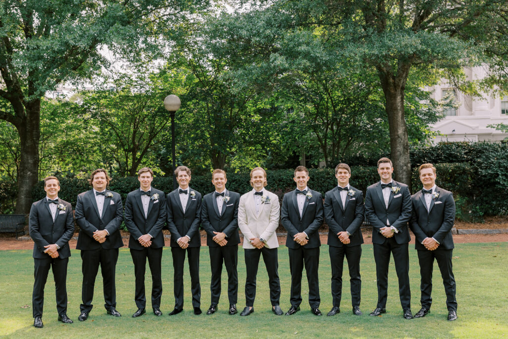 groom and his groomsmen