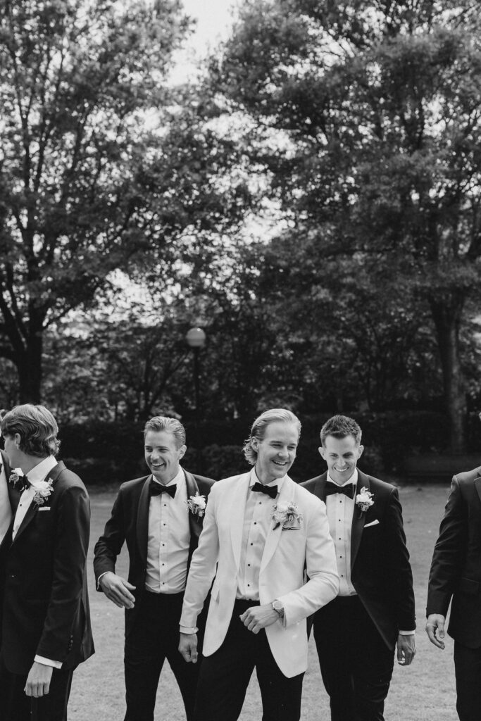 groom and his groomsmen