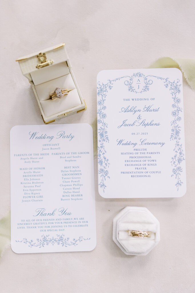 wedding flat lay