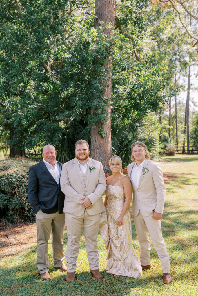 groom and his family