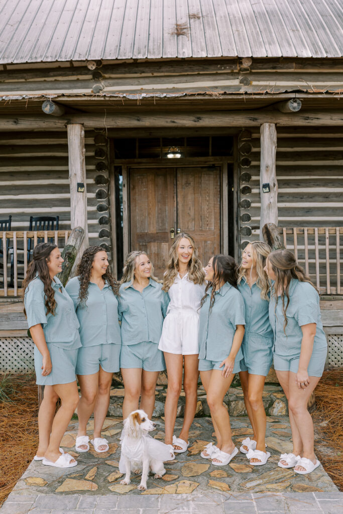 bride and her bridesmaids