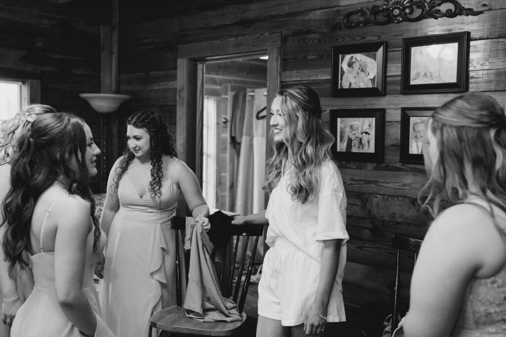 bride and her bridesmaids