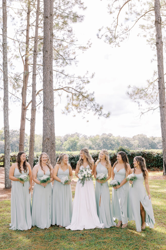 bride and her bridesmaids