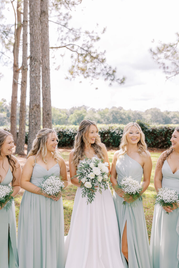 bride and her bridesmaids