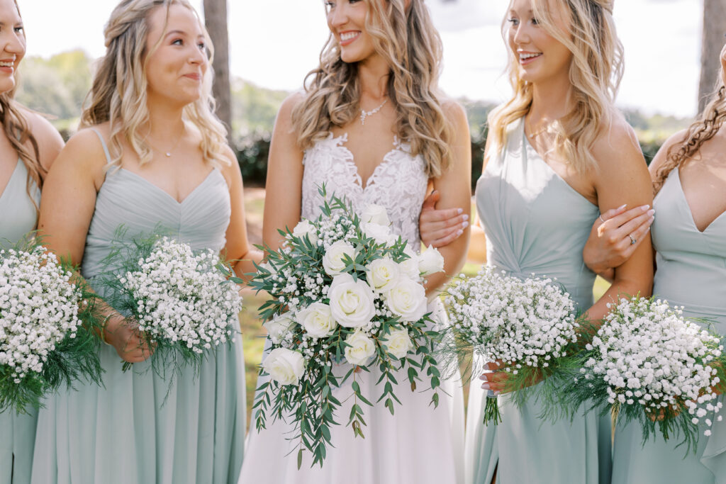 bride and her bridesmaids