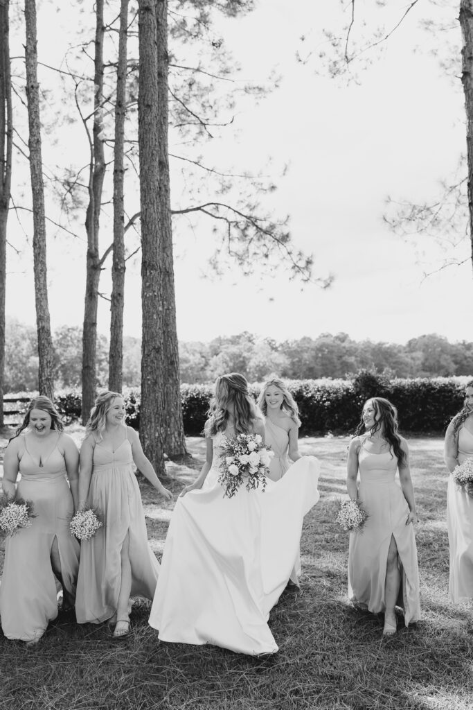 bride and her bridesmaids