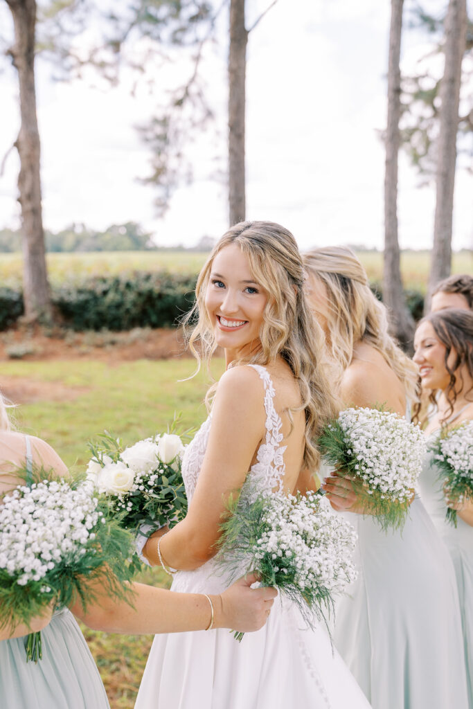 bride and her bridesmaids