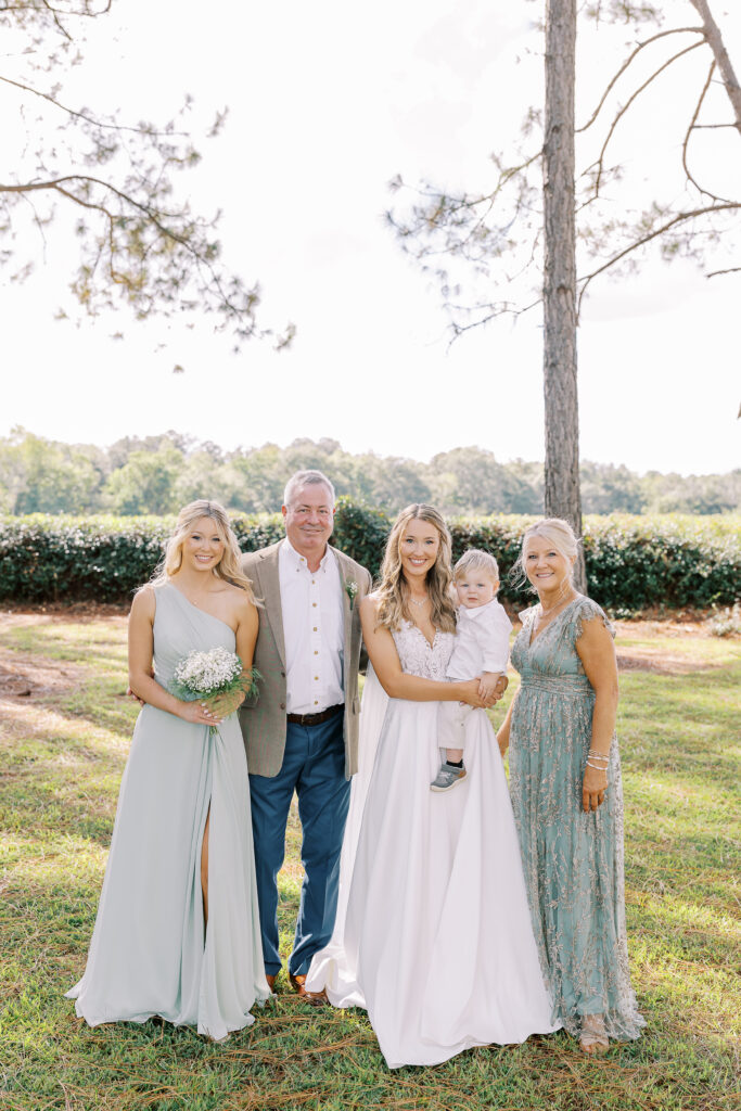 bride and her family