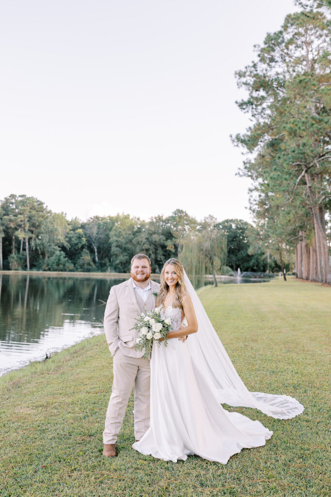 portrait of the bride and groom