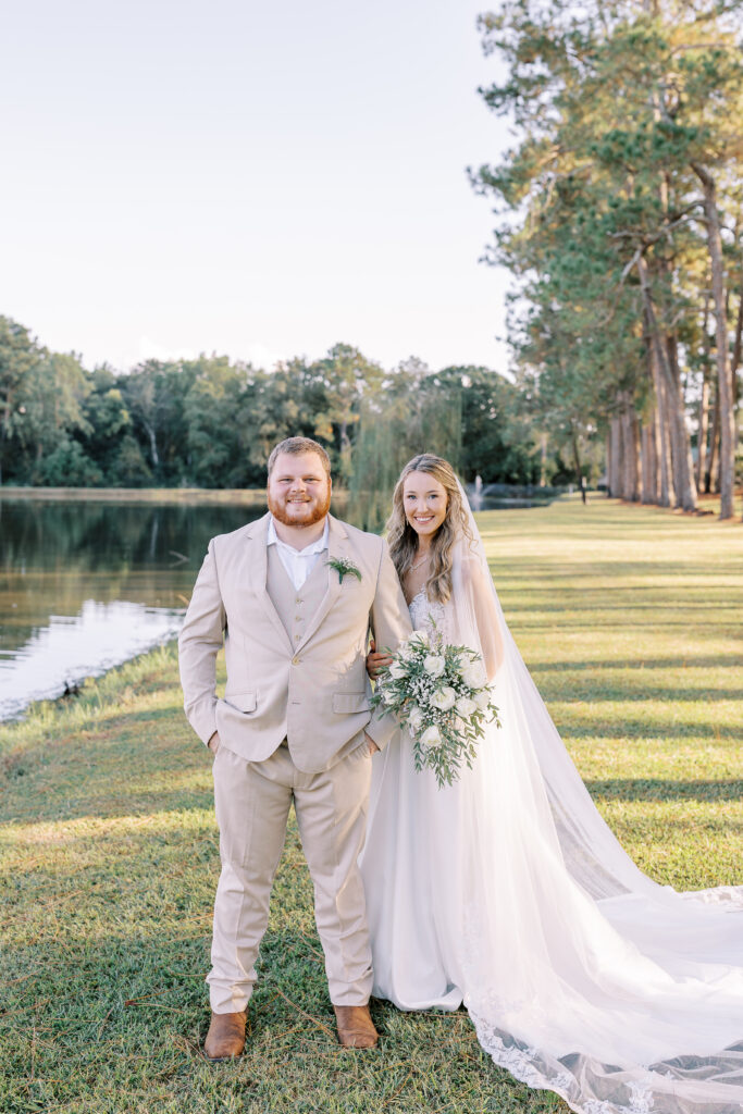portrait of the bride and groom