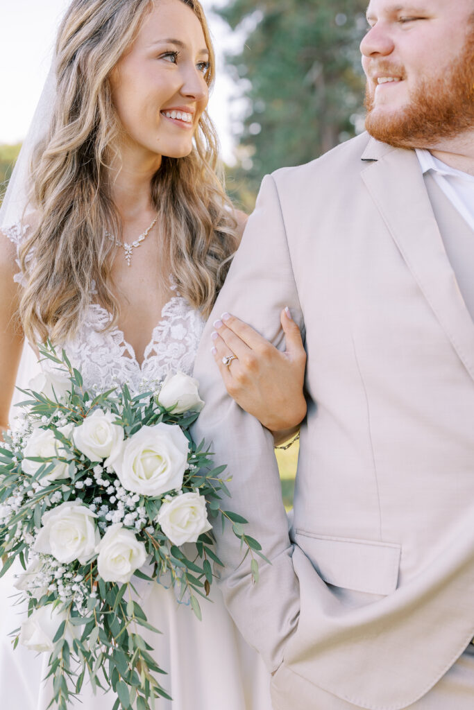 portrait of the bride and groom