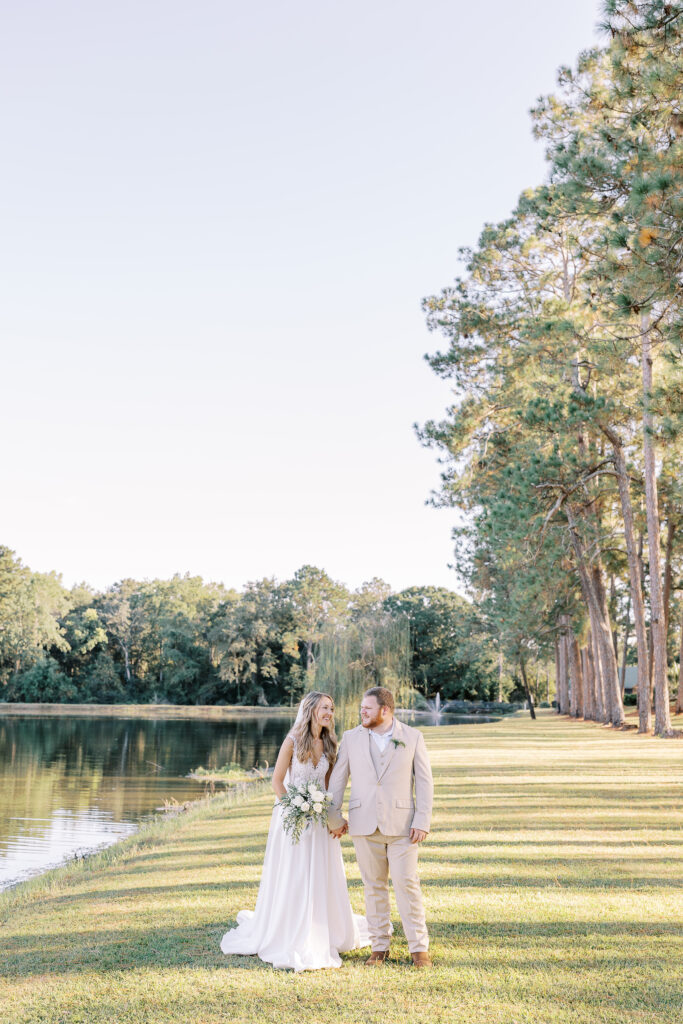 portrait of the bride and groom