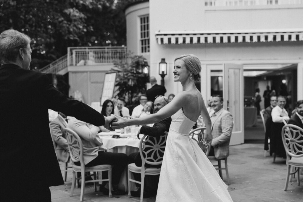 bride and groom first dance