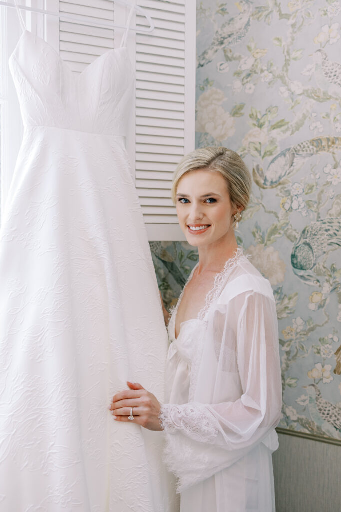 bride and her wedding dress