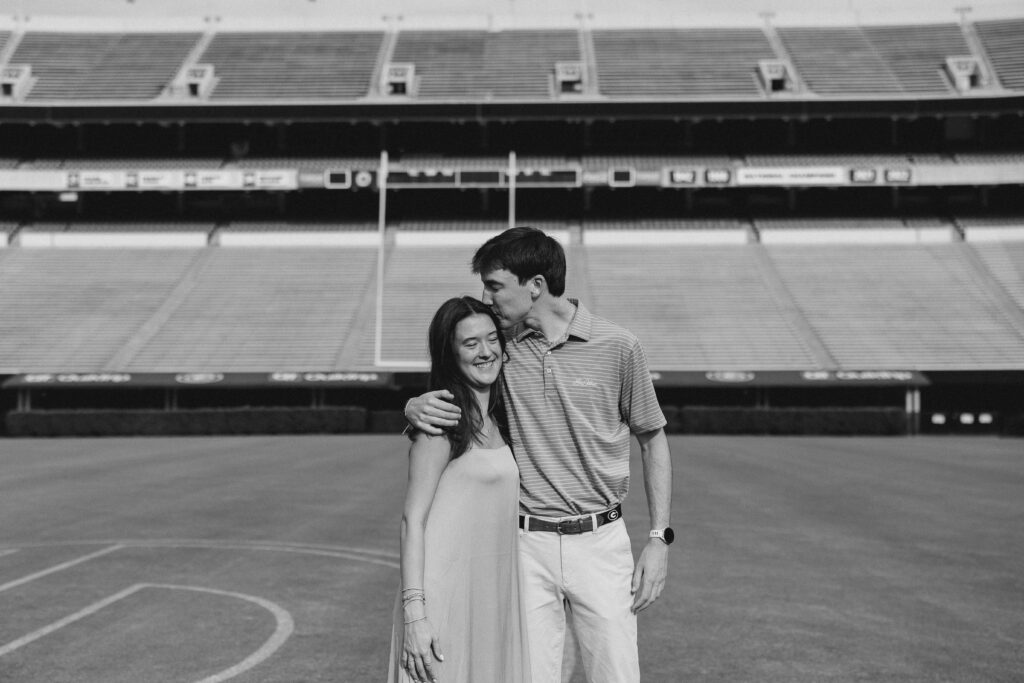 A proposal inside of Sanford Stadium at the University of Georgia in Athens