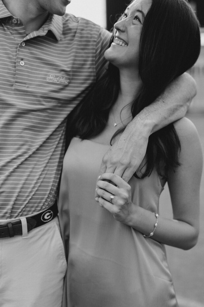 A proposal inside of Sanford Stadium at the University of Georgia in Athens