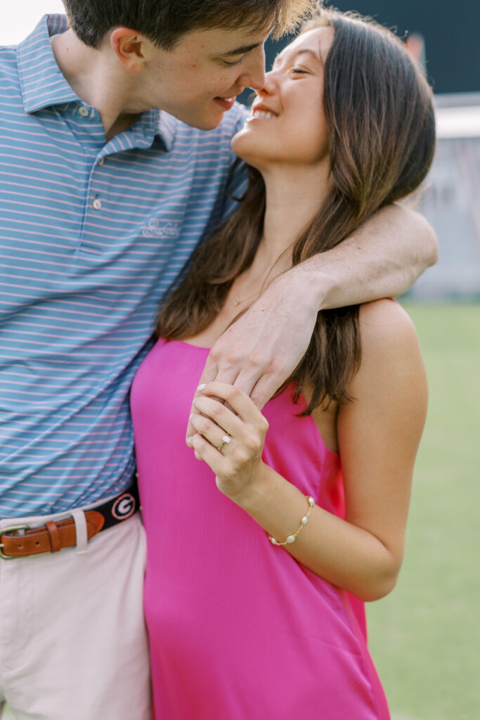A proposal inside of Sanford Stadium at the University of Georgia in Athens