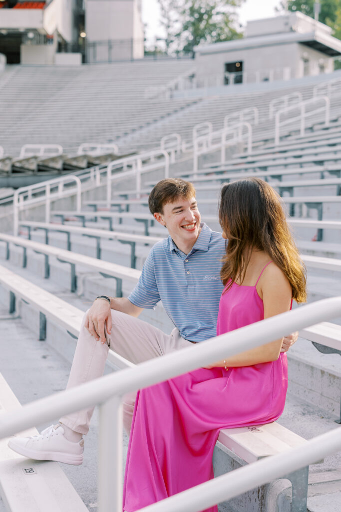 A proposal inside of Sanford Stadium at the University of Georgia in Athens