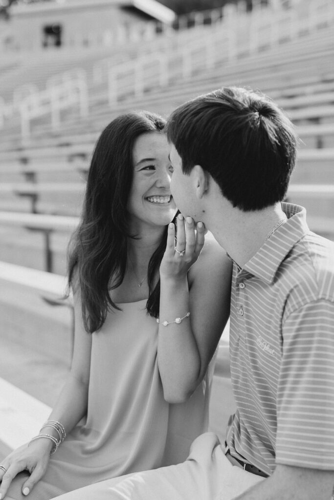 A proposal inside of Sanford Stadium at the University of Georgia in Athens