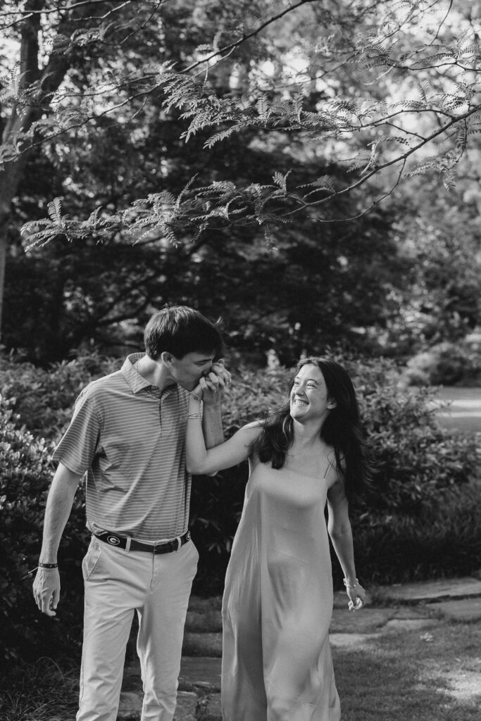 surprise proposal photoshoot at the university of georgia in athens