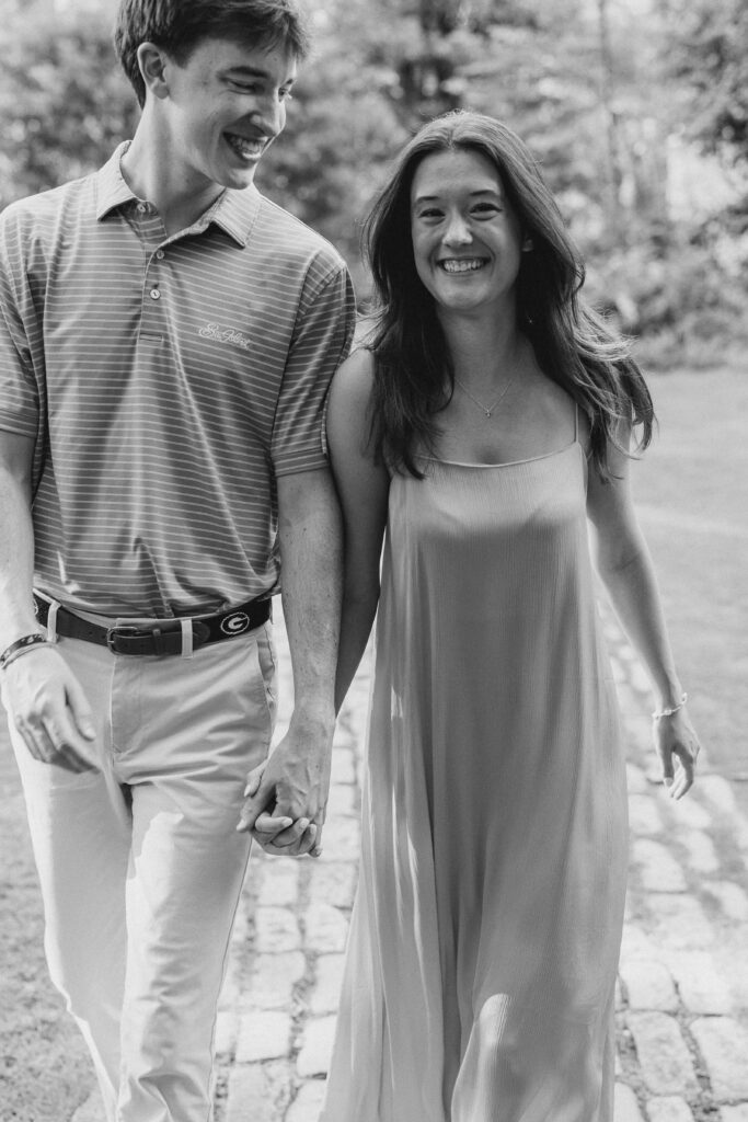 surprise proposal photoshoot at the university of georgia in athens