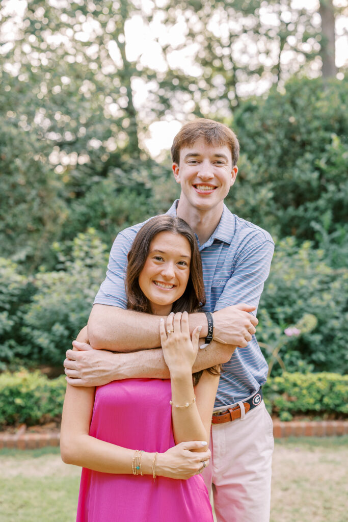 surprise proposal photoshoot at the university of georgia in athens
