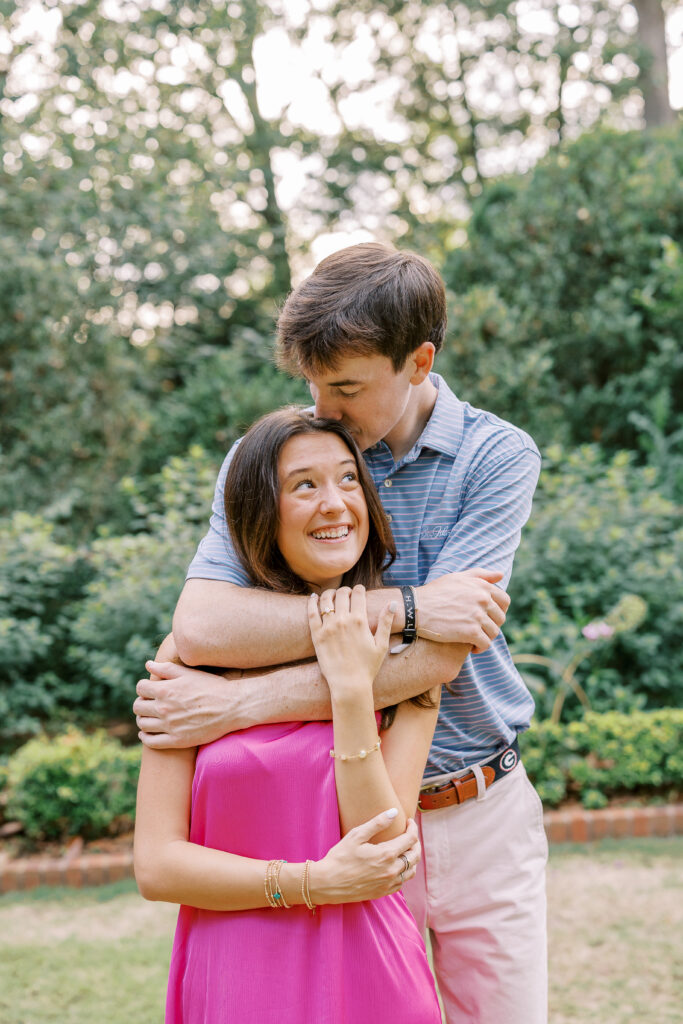 surprise proposal photoshoot at the university of georgia in athens