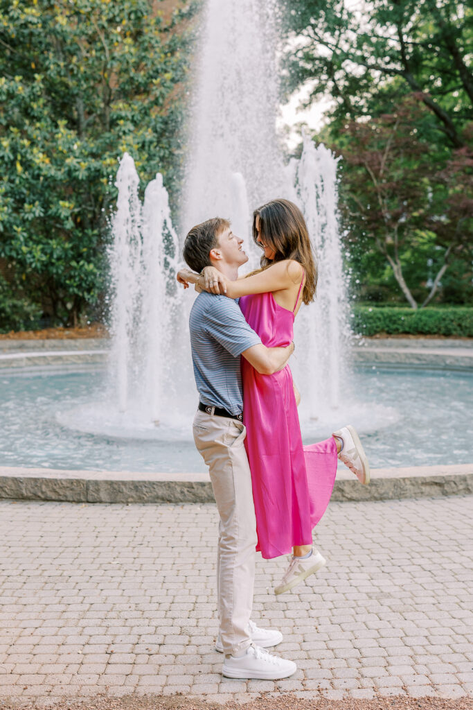 surprise proposal photoshoot at the university of georgia in athens