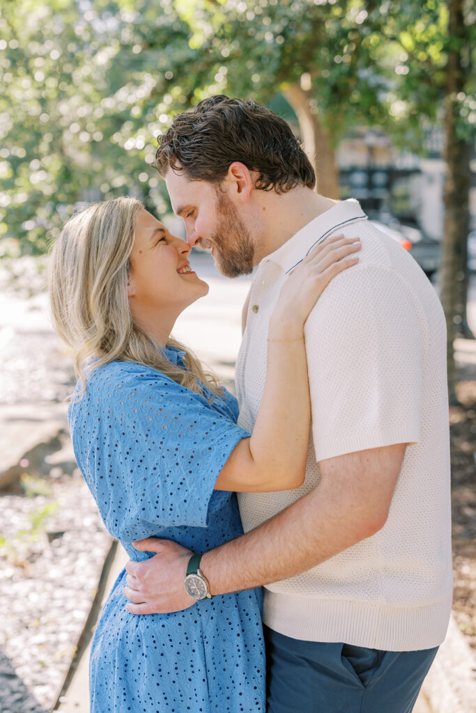 an engagement session in the virginia highlands neighborhood of atlanta