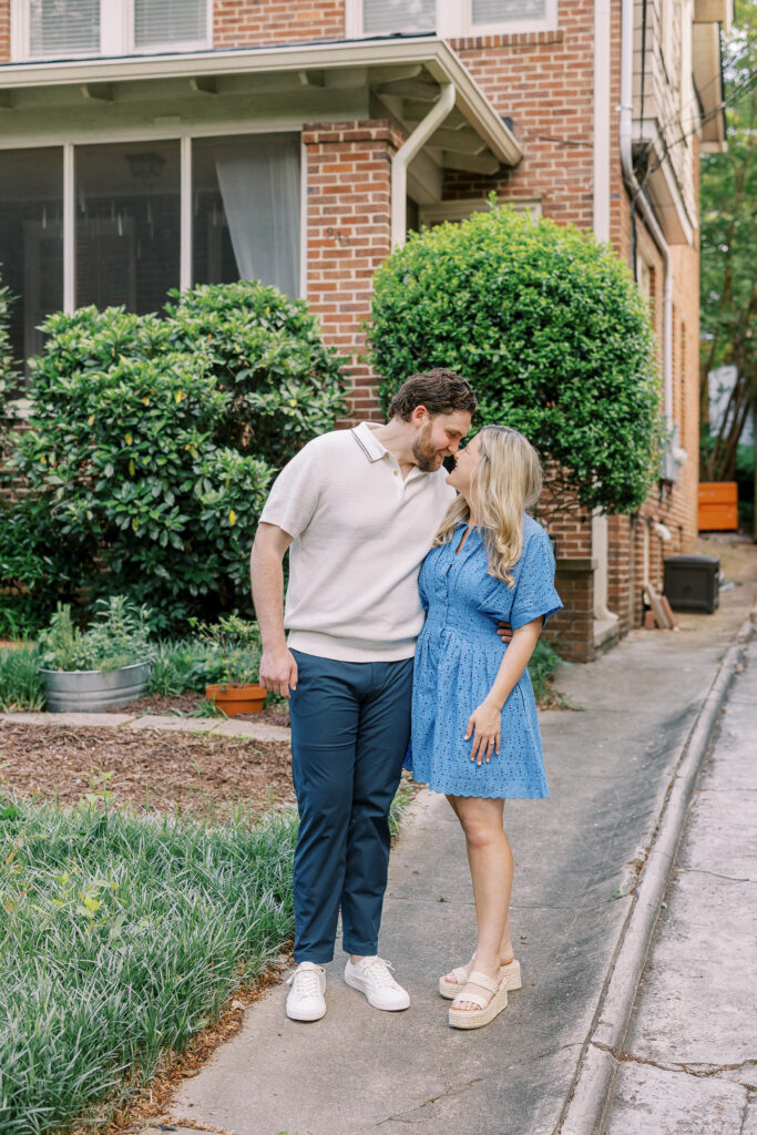 an engagement session in the virginia highlands neighborhood of atlanta