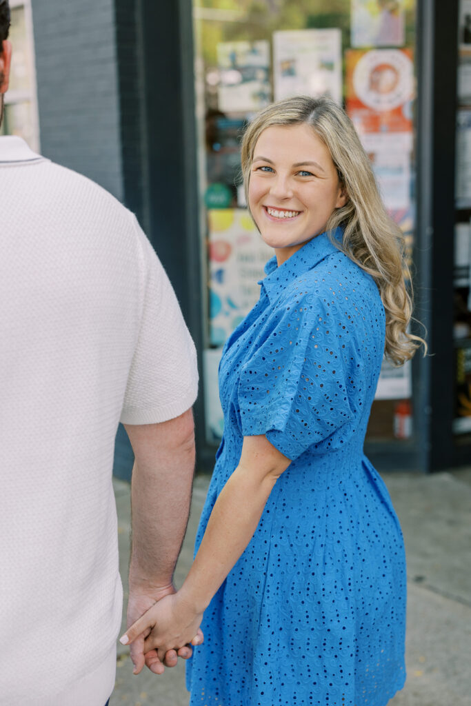 an engagement session in the virginia highlands neighborhood of atlanta