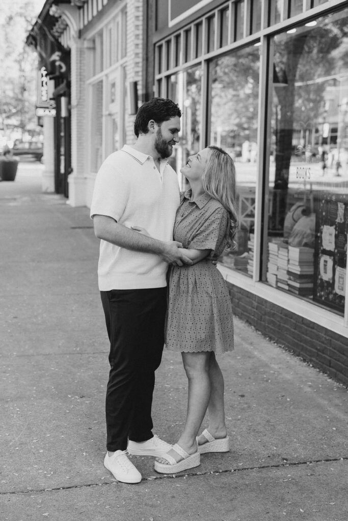 an engagement session in the virginia highlands neighborhood of atlanta