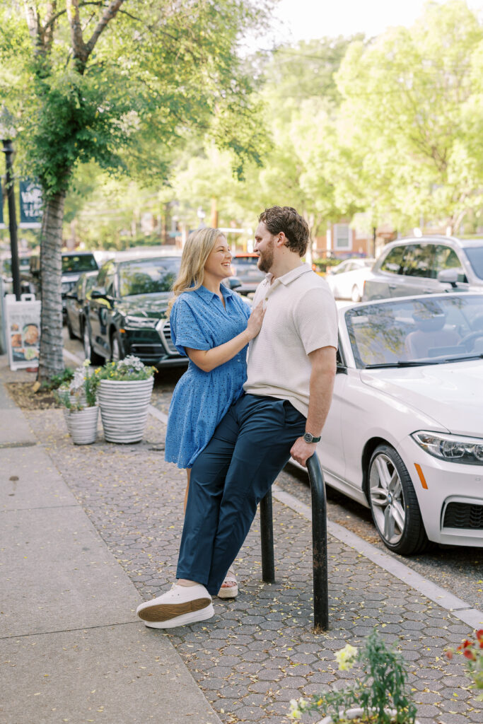 an engagement session in the virginia highlands neighborhood of atlanta