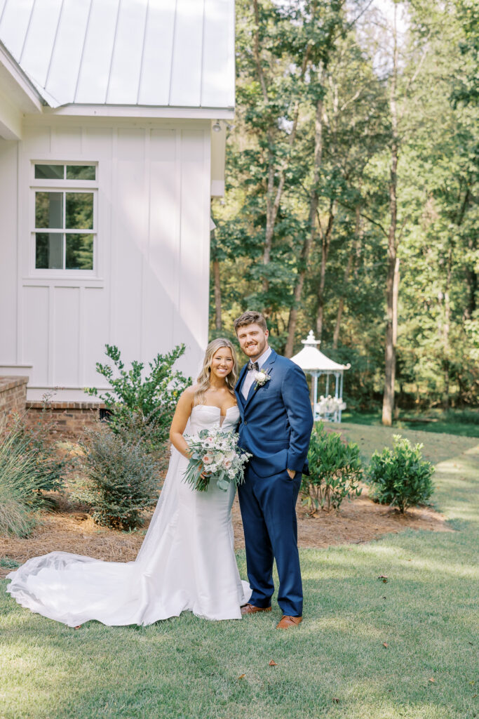 portrait of the bride and groom
