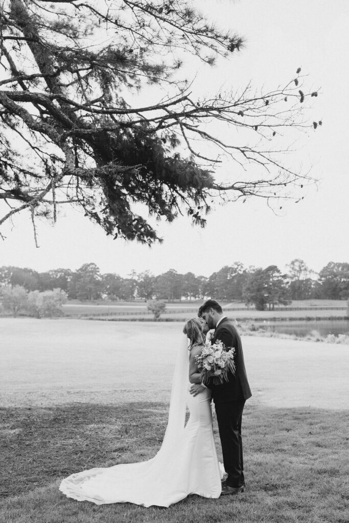portrait of the bride and groom