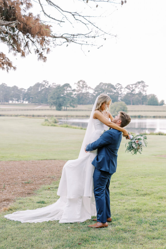 portrait of the bride and groom
