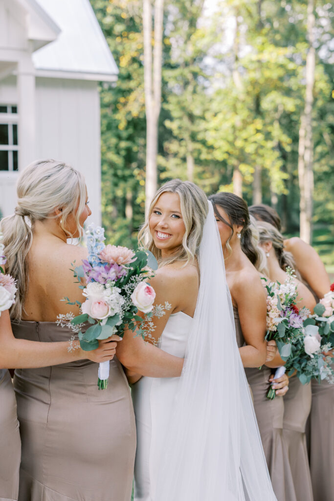 bride and her bridesmaids