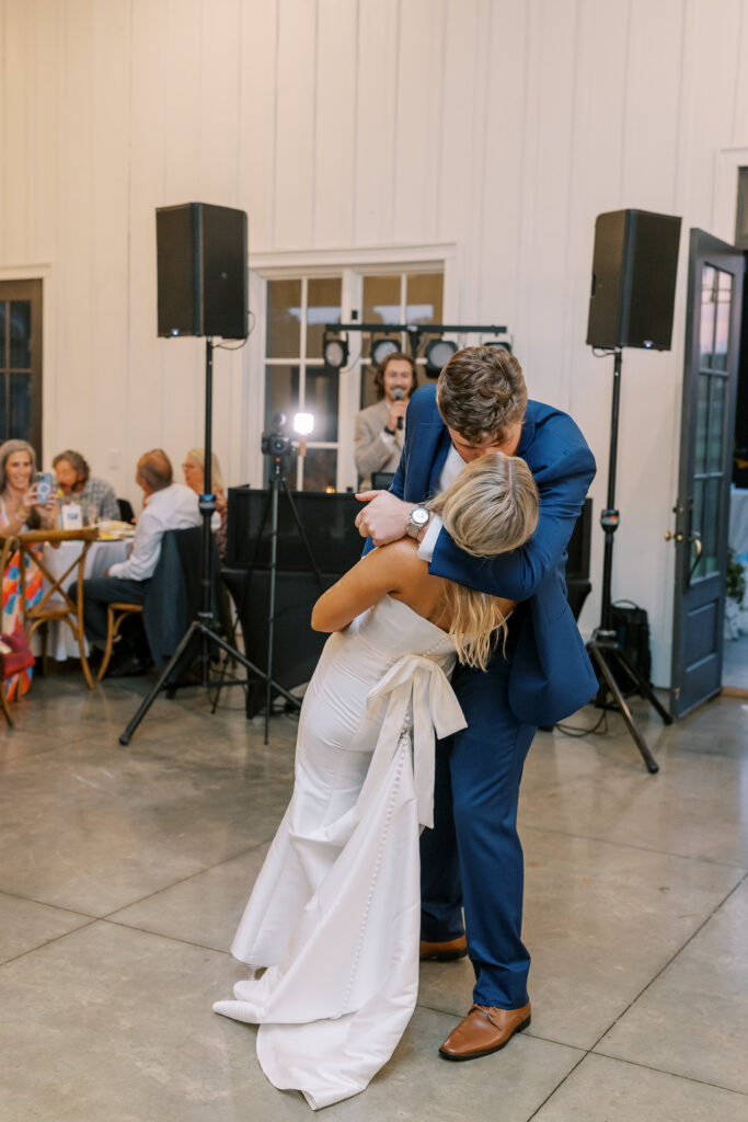 bride and groom first dance