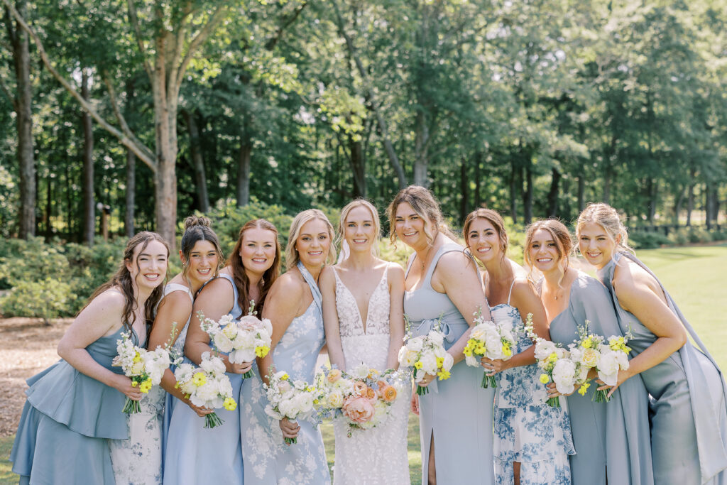 bride and bridesmaids