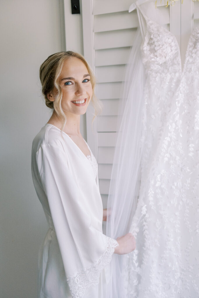 bride and her wedding dress