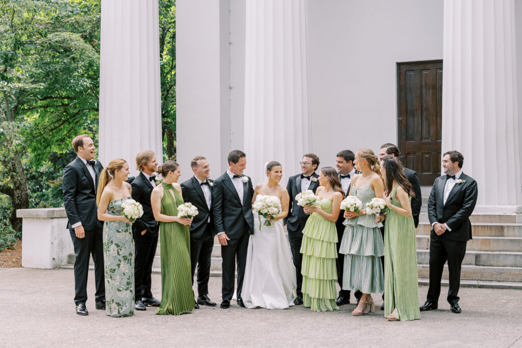 The Wedding Ceremony at UGA Chapel bridal party