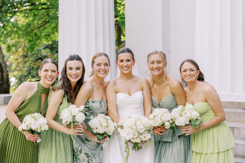 bride and bridesmaids