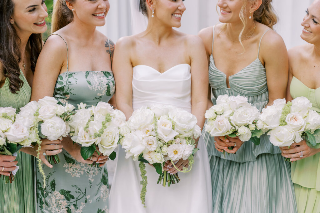 bride and bridesmaids