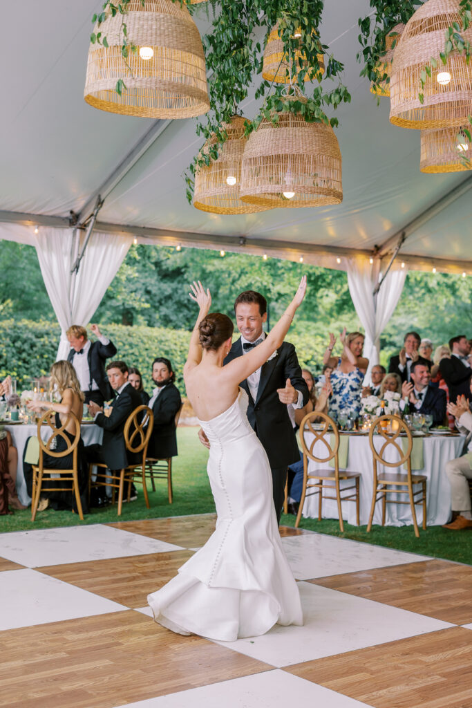 bride and groom first dance
