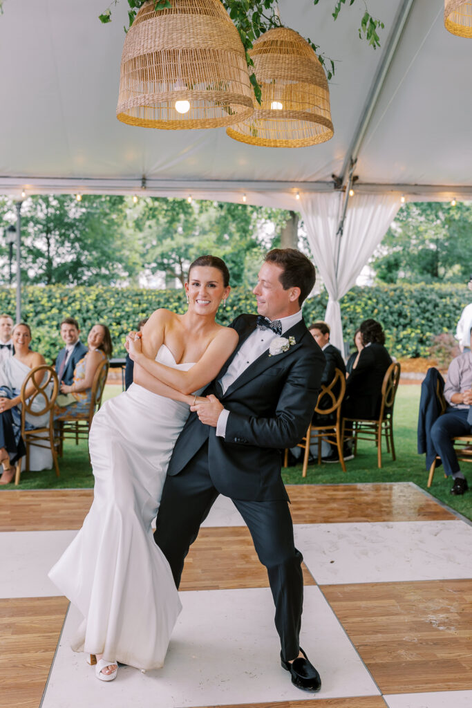 bride and groom first dance