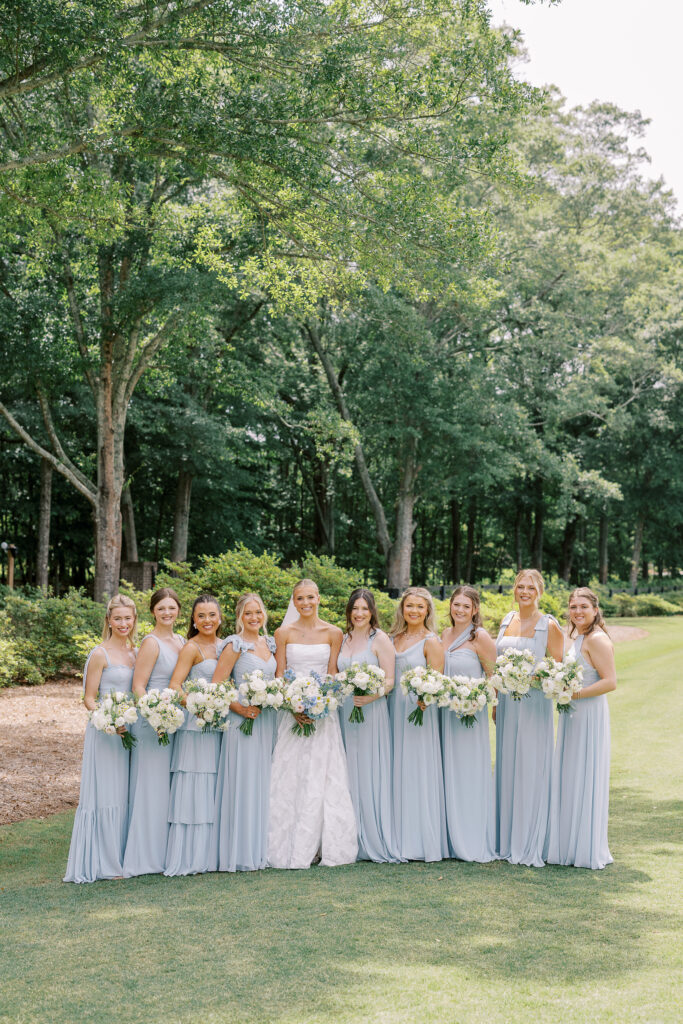 bride and her bridesmaids