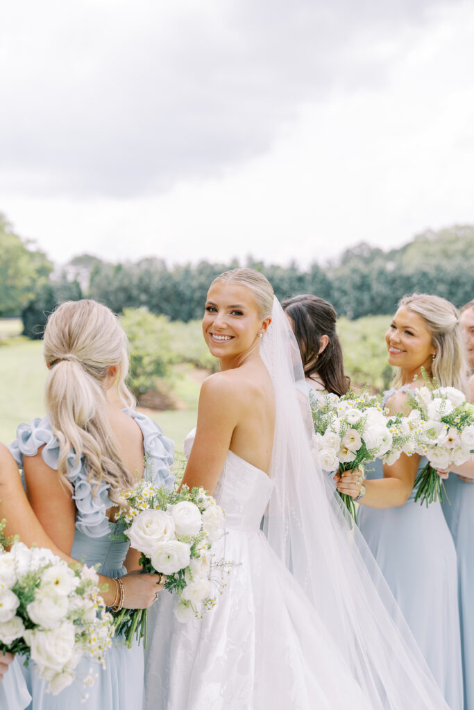 bride and her bridesmaids