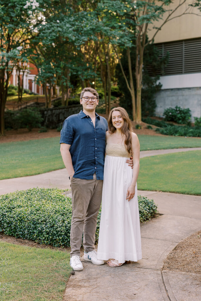 young couple's engagement session in inman park, atlanta, ga